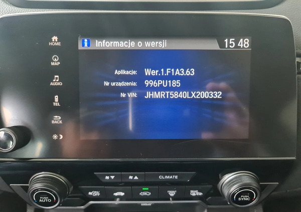 Honda CR-V cena 127900 przebieg: 62000, rok produkcji 2019 z Kuźnia Raciborska małe 631